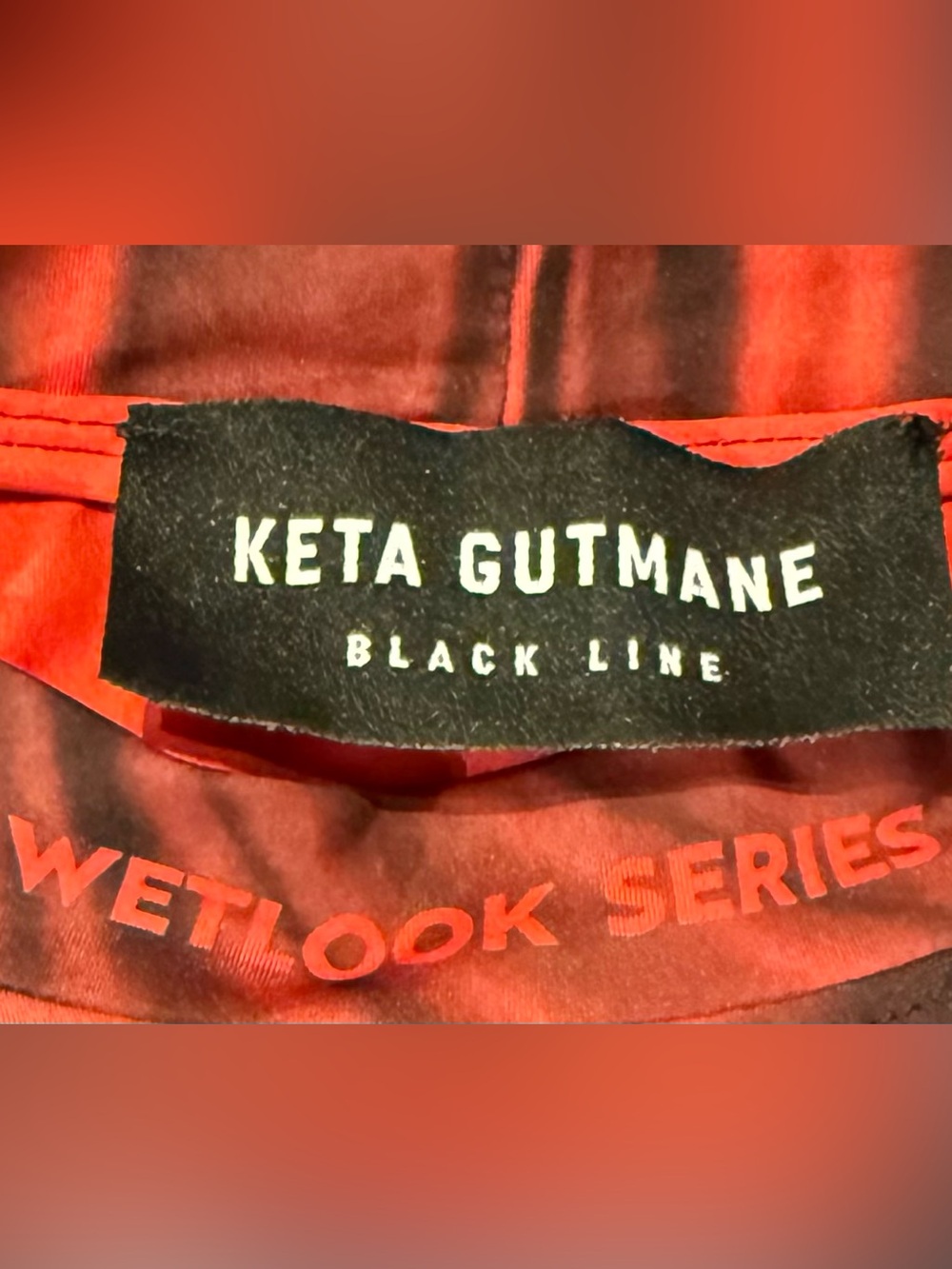 KETA GUTMANE Red Wetlook Maxi Dress - Picture 4 of 7